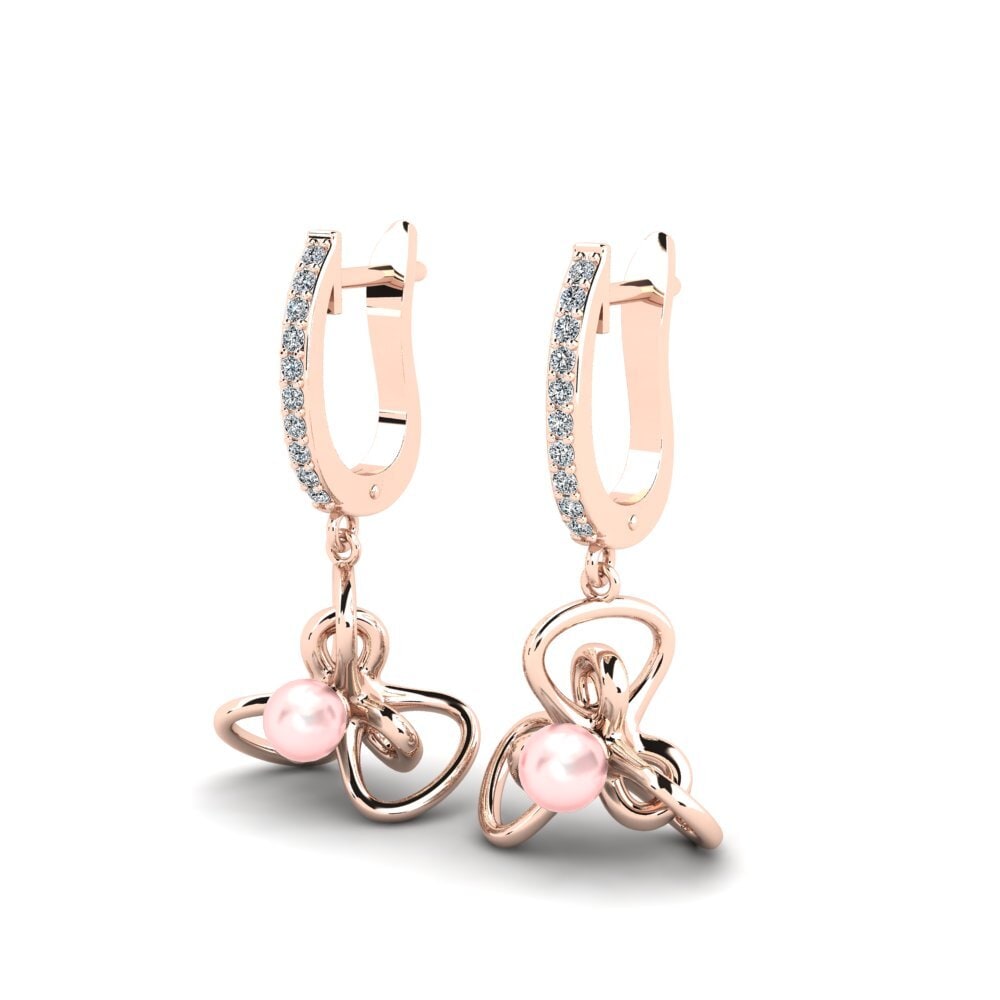14ct Rose Gold Women's Earring Immaginare