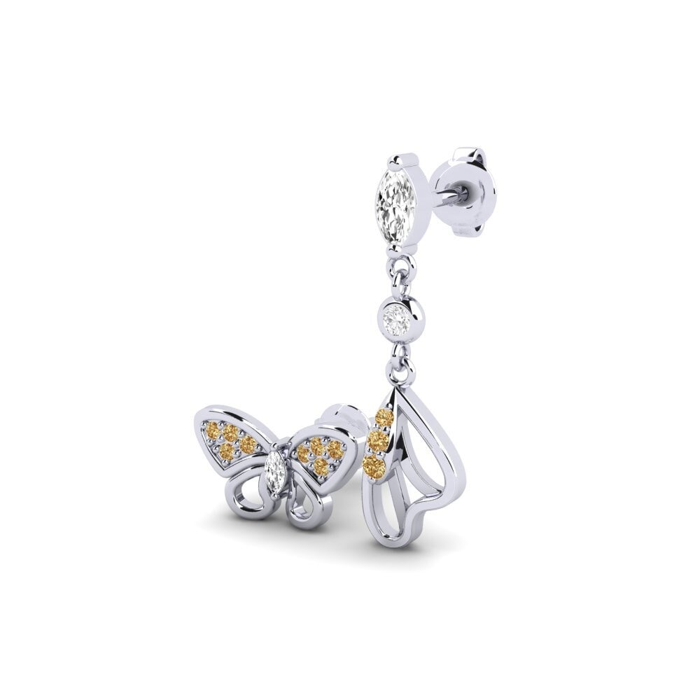White Silver Women's Earring Immoidea - SET