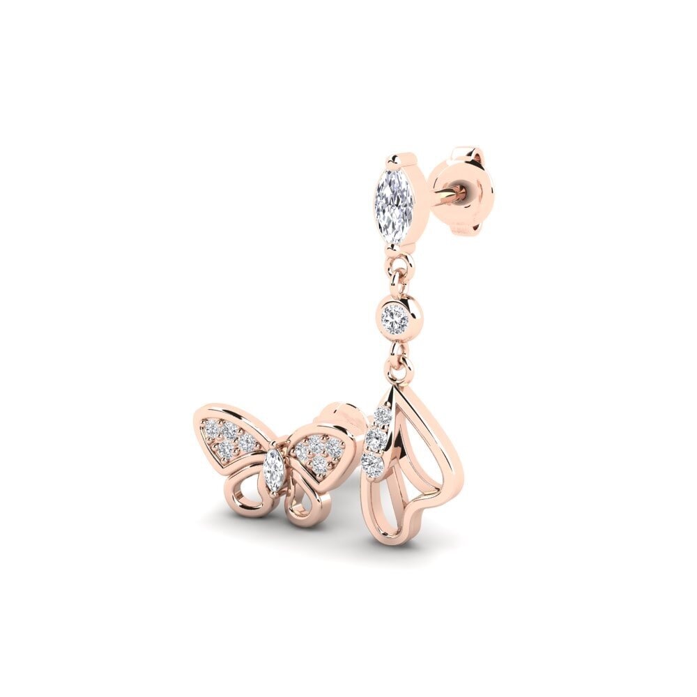 14k Rose Gold Women's Earring Immoidea - SET