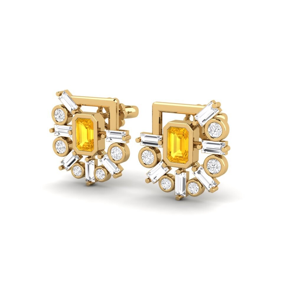 Citrine SYLVIE Earring Impressi
