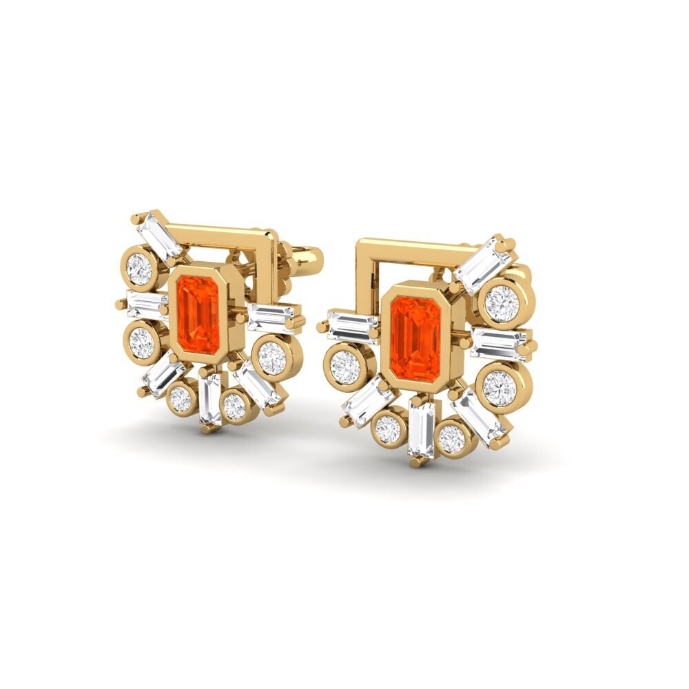 Fire Opal SYLVIE Earring Impressi