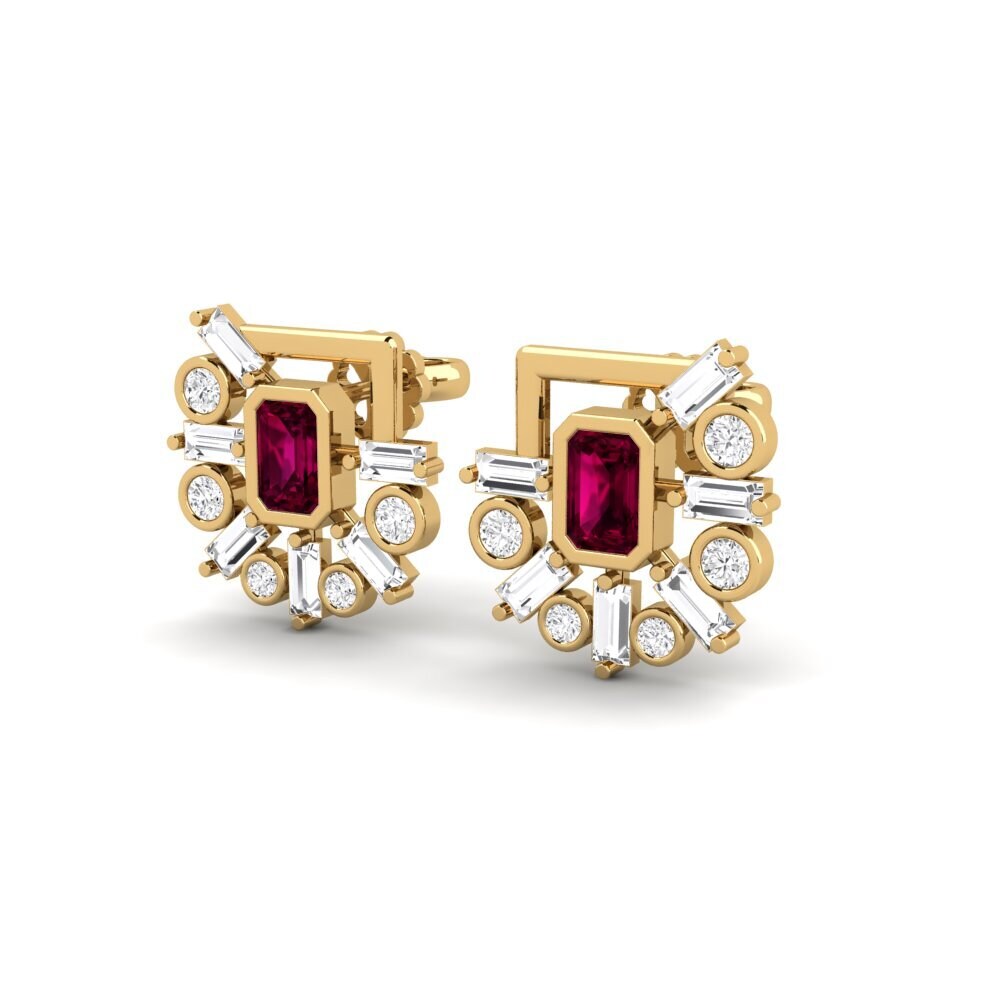 Rhodolite Garnet SYLVIE Earring Impressi