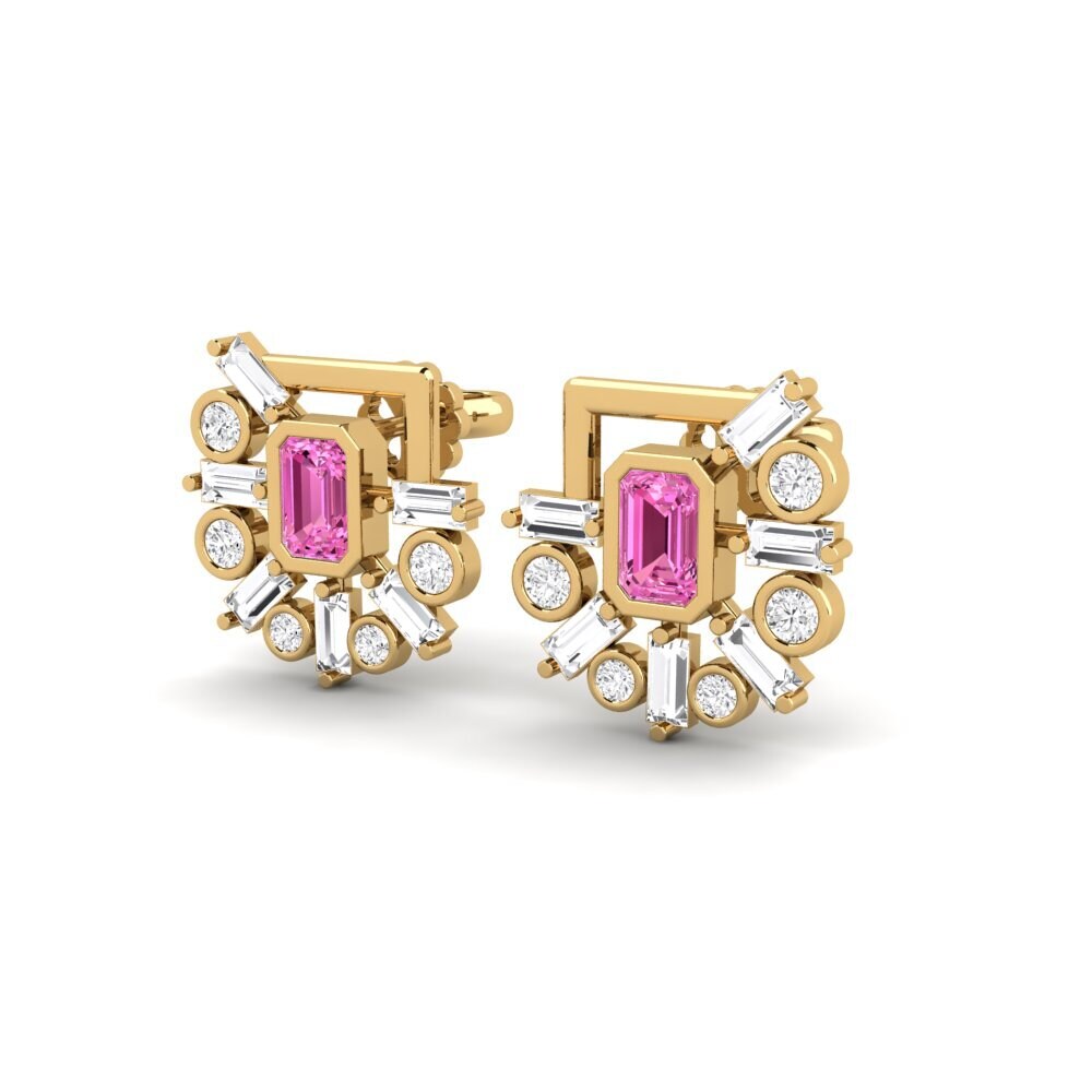 Pink Topaz SYLVIE Earring Impressi
