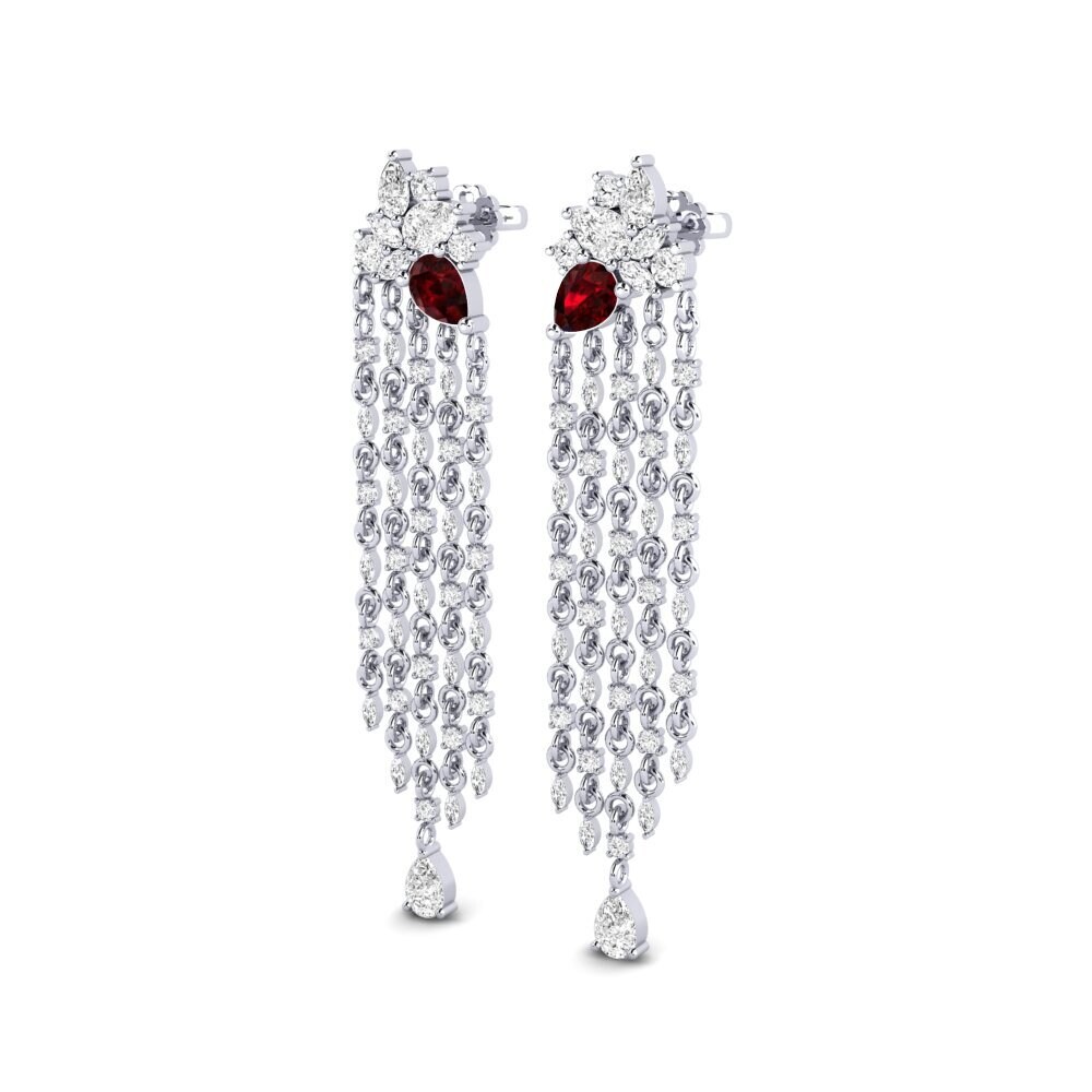 Garnet SYLVIE Earring Improvisation