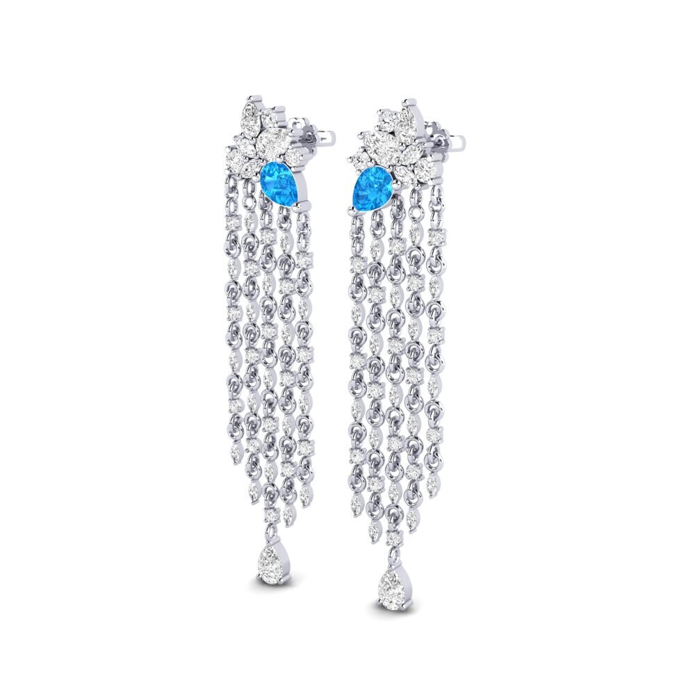Blue Topaz SYLVIE Earring Improvisation