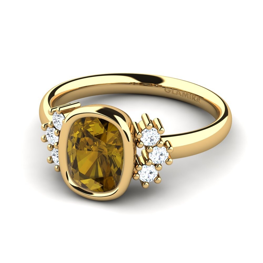 Circón Marrón Anillo de compromiso Inabelle