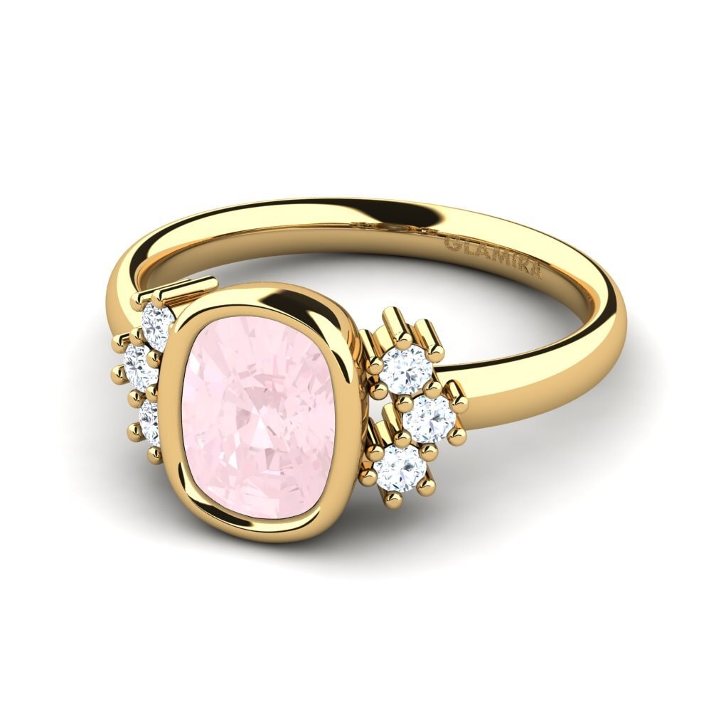 Cuarzo rosa Anillo de compromiso Inabelle