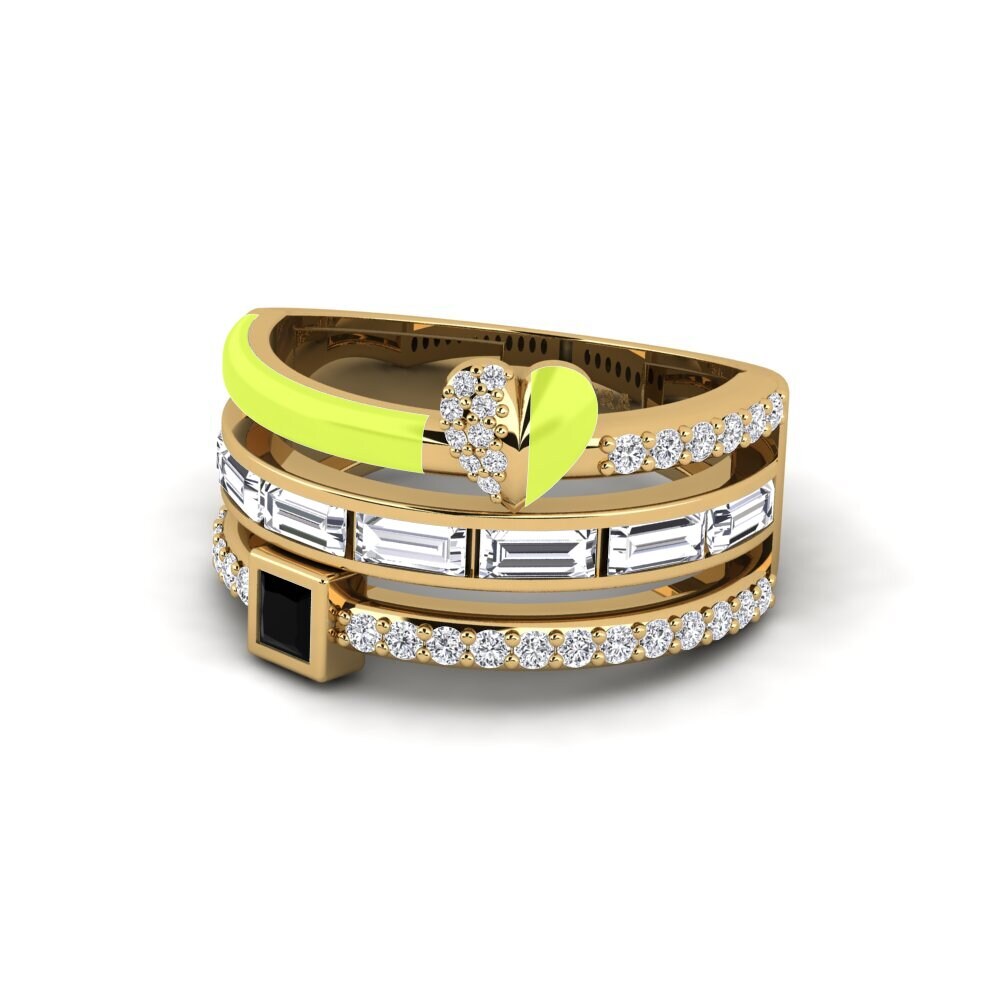 Schwarzer Diamant Ring Indigo