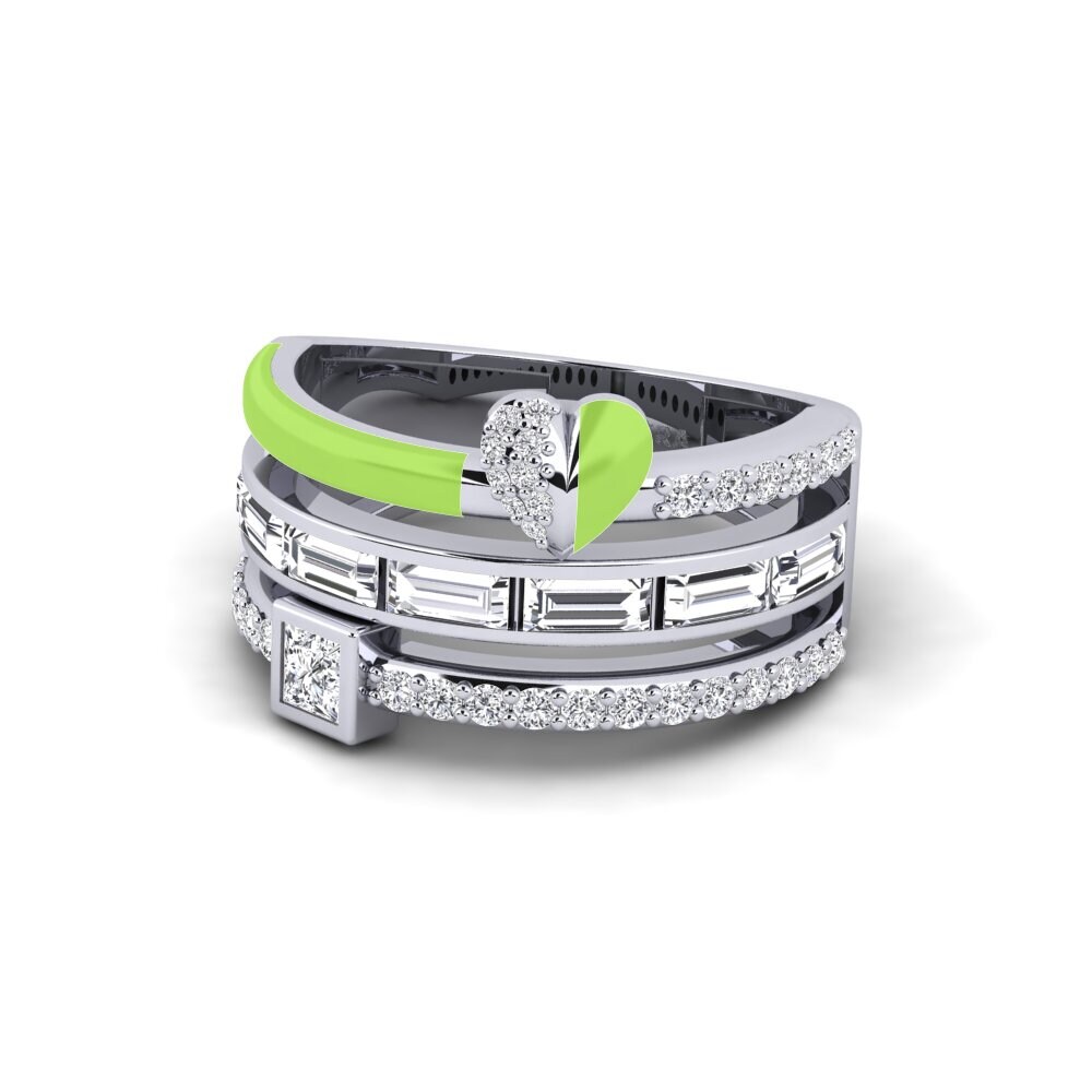 14ct White Gold Ring Indigo
