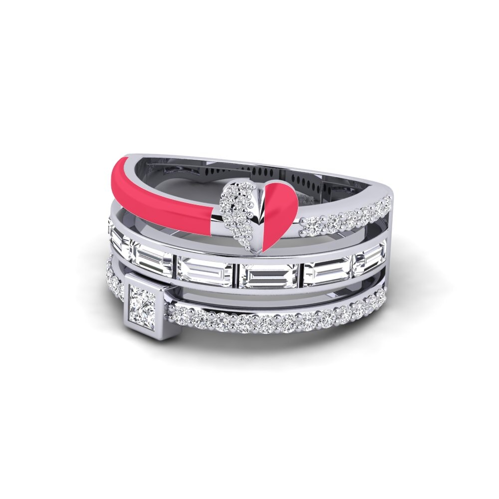14ct White Gold Ring Indigo