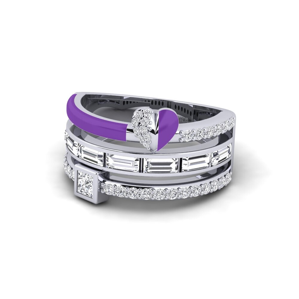 950 Platin Ring Indigo