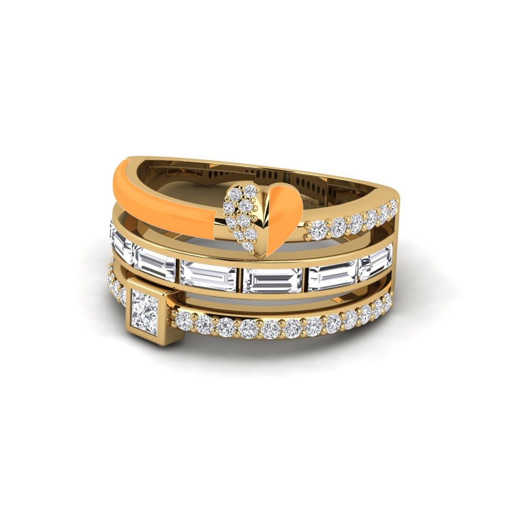 Gelbgold 585 Ring Indigo