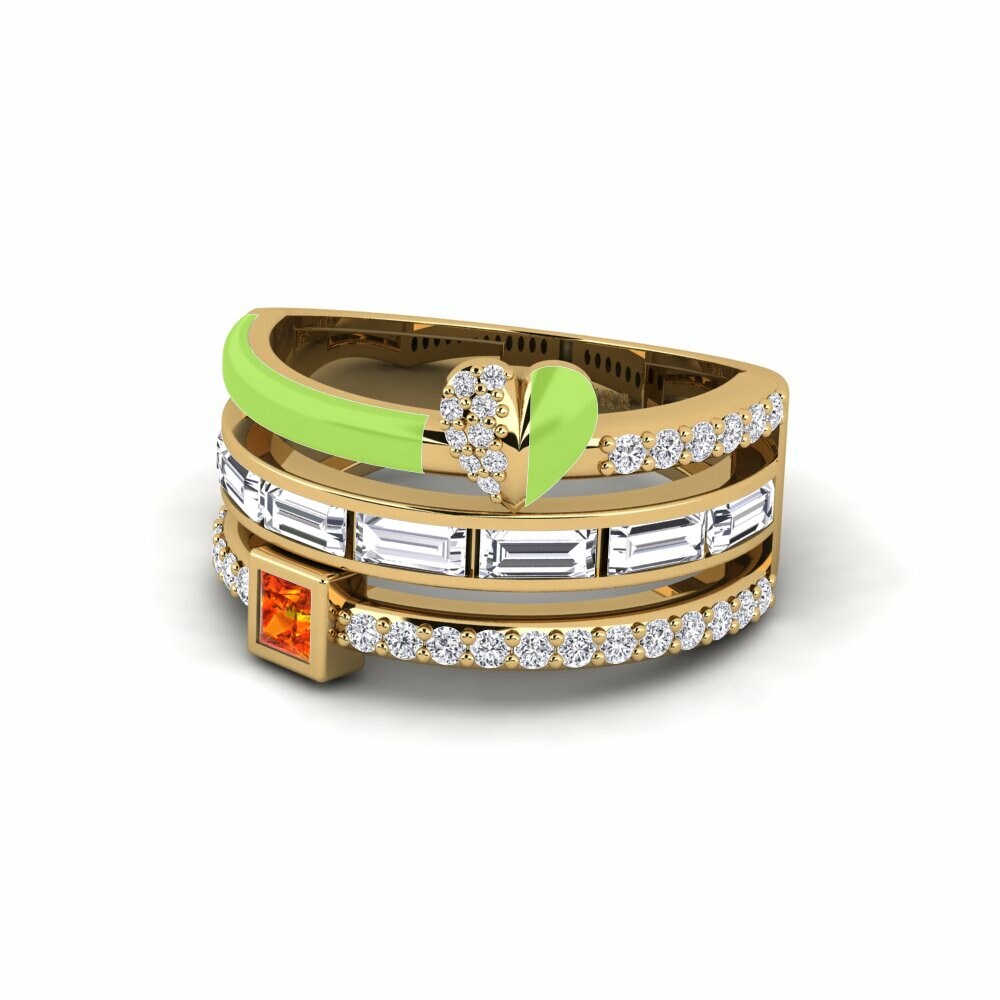 Saphir orange Bague Indigo