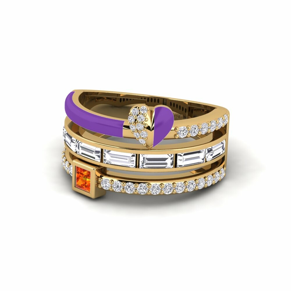 Saphir orange Bague Indigo