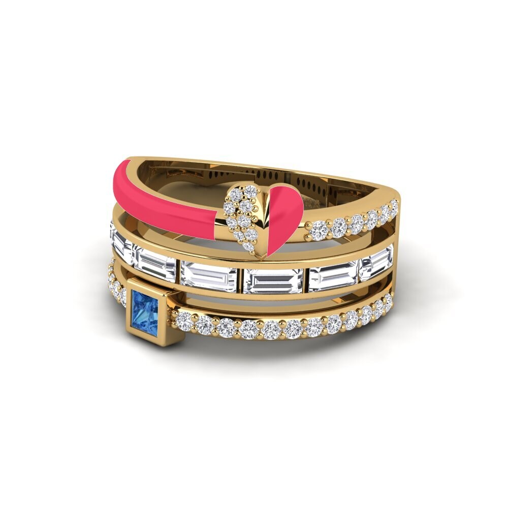 Dunkelblauer Zirkonia Ring Indigo