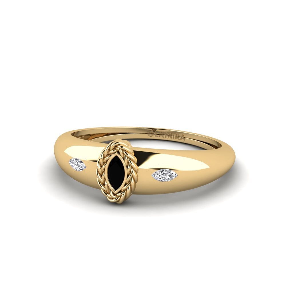 Diamante Negro Anel Indirana