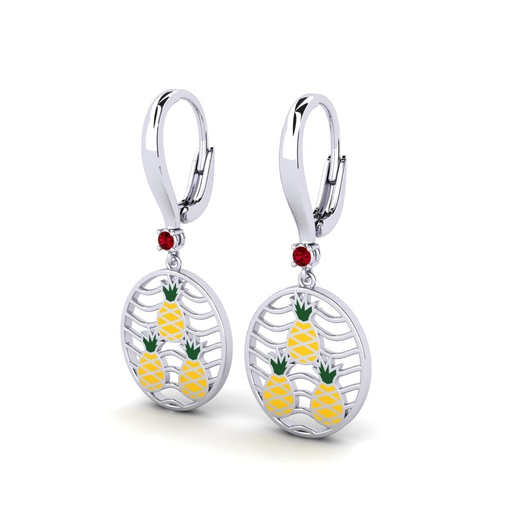 Đá Zirconia Đỏ Bông tai nữ Info