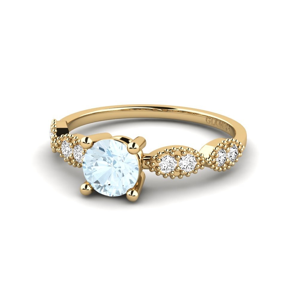 Aguamarina Anillo de compromiso Ingan