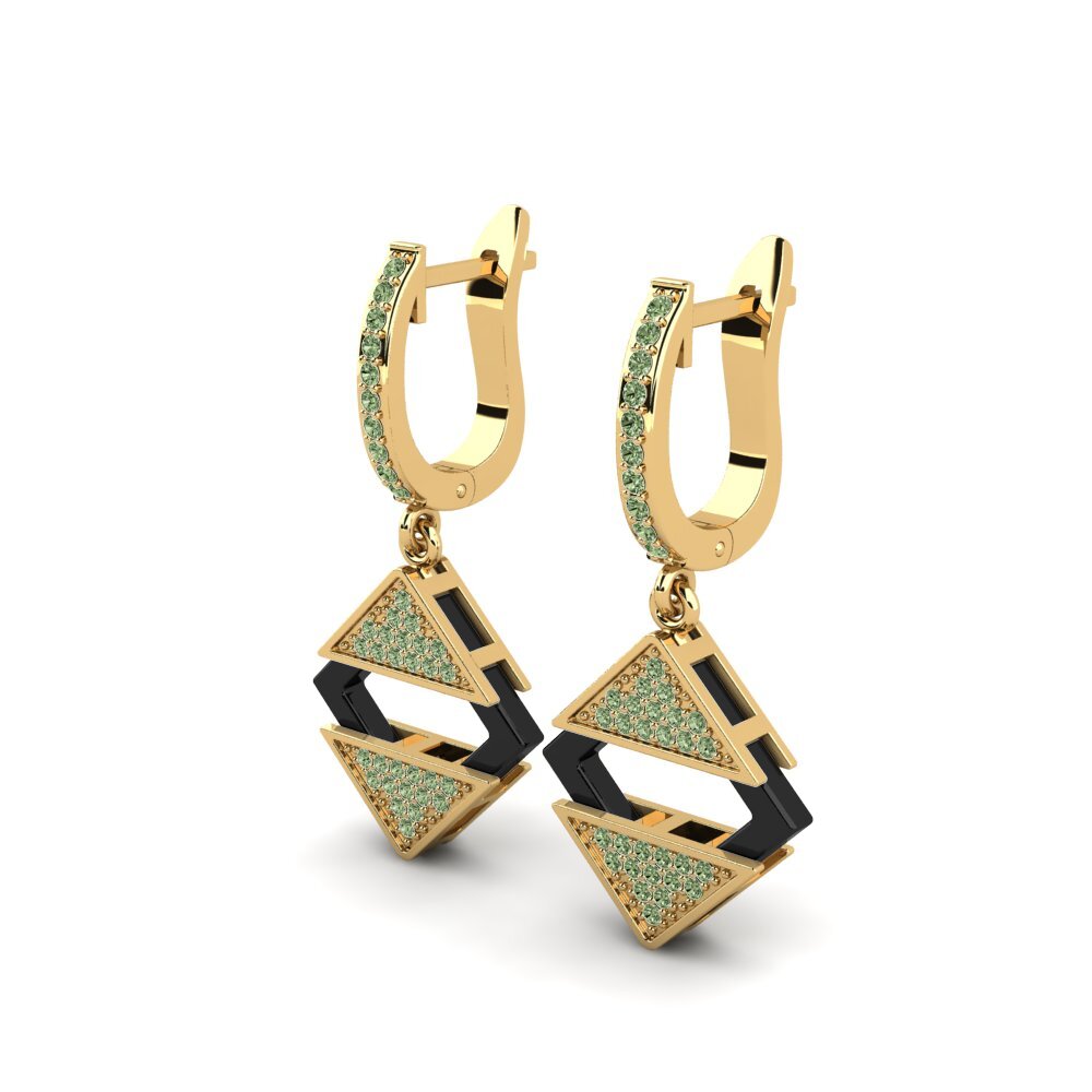 Diamante Verde Pendiente de mujer Ingenito