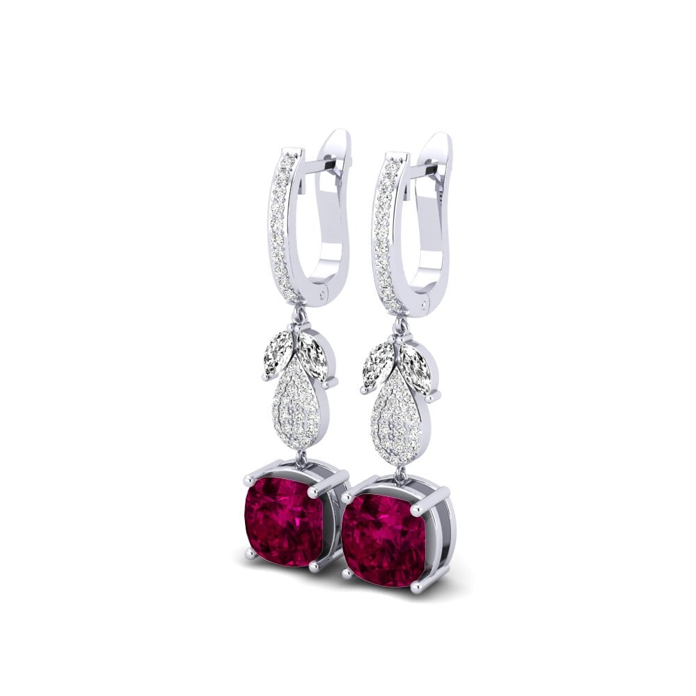 Đá Rhodolite Bông tai nữ Ingomar