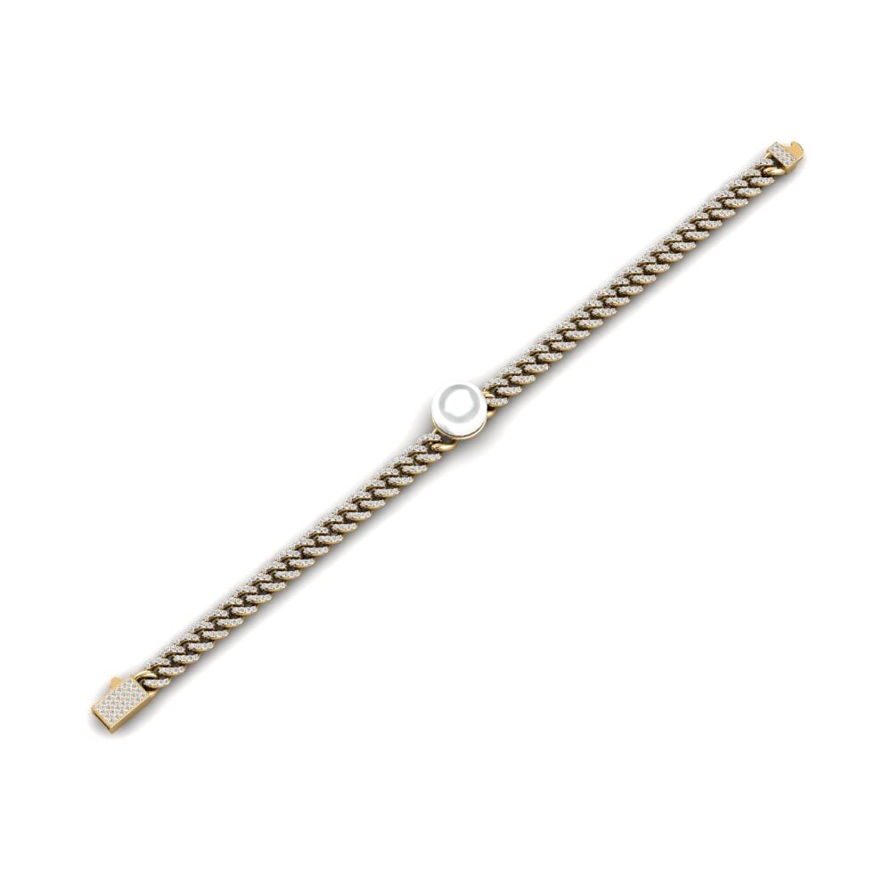 18k Oro Amarillo Diamante cultivado en laboratorio Pulsera de Mujer Inn
