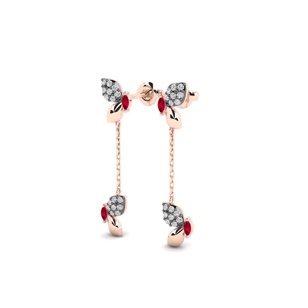 Rubis Boucle d'oreille femme Intention