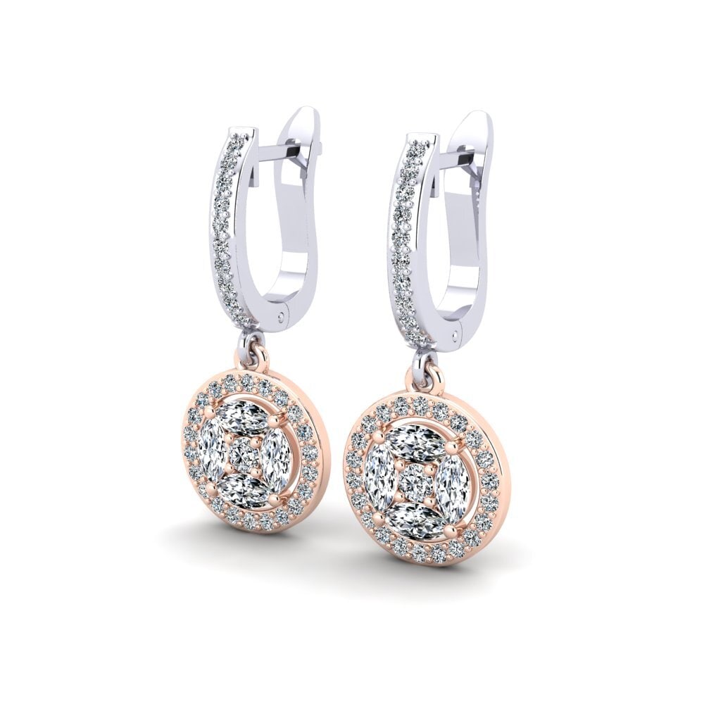 14ct White / Rose Gold Women's Earring Intransitif