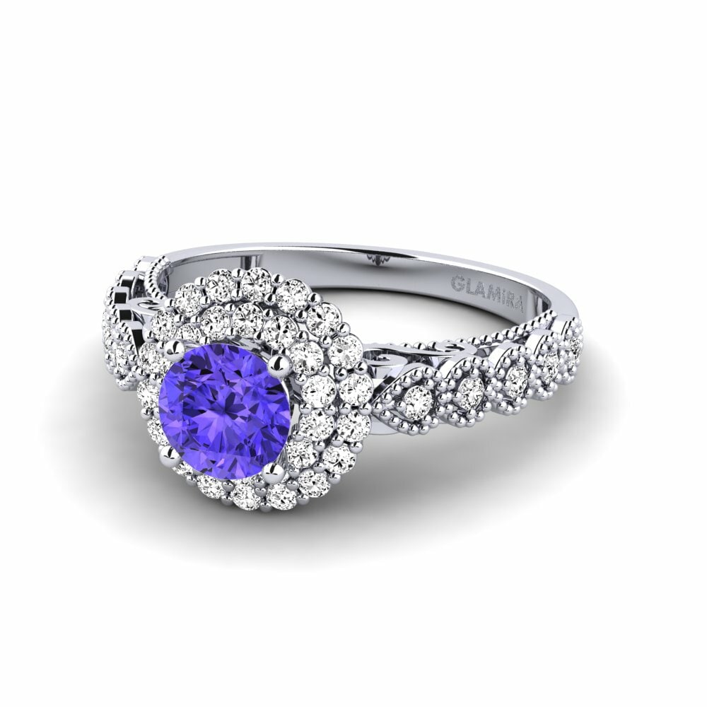 Tanzanita Anillo de compromiso Intrauterine