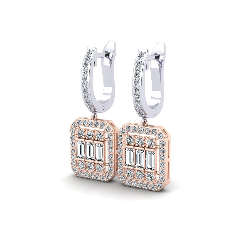 14ct White / Rose Gold Women's Earring Iprina