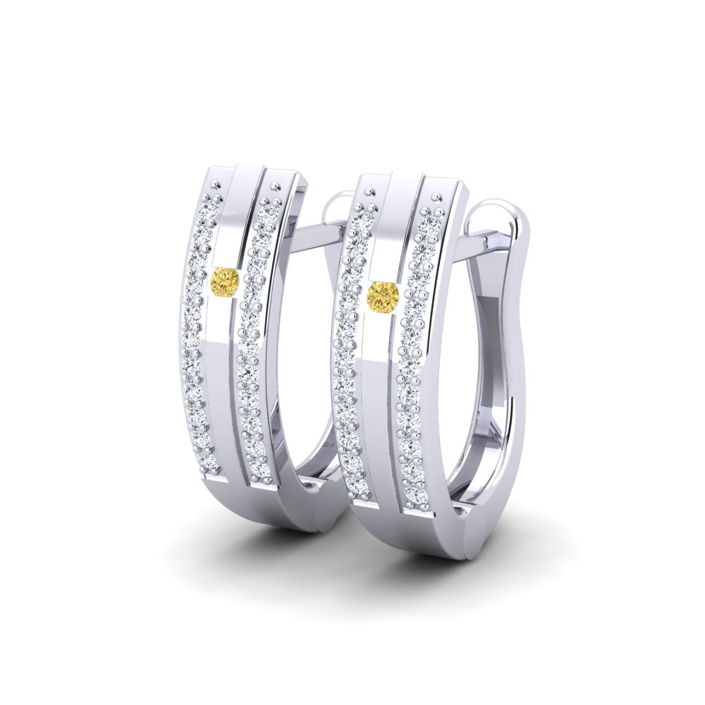Yellow Diamond Women's Earring Iris