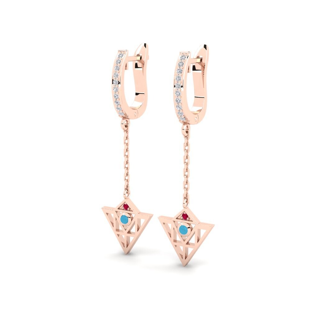 14k Rose Gold Women's Earring Irrationality