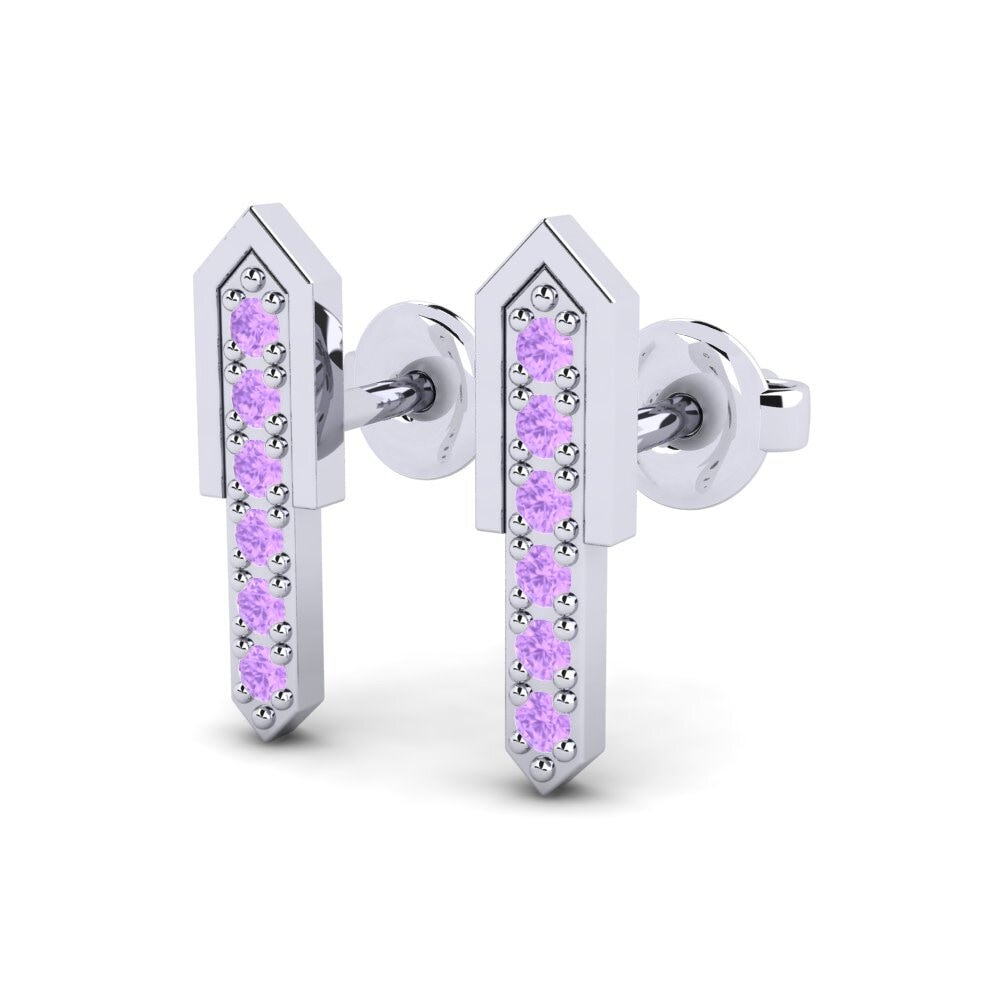 Weißgold 750 Amethyst Damen ohrring Isabeau