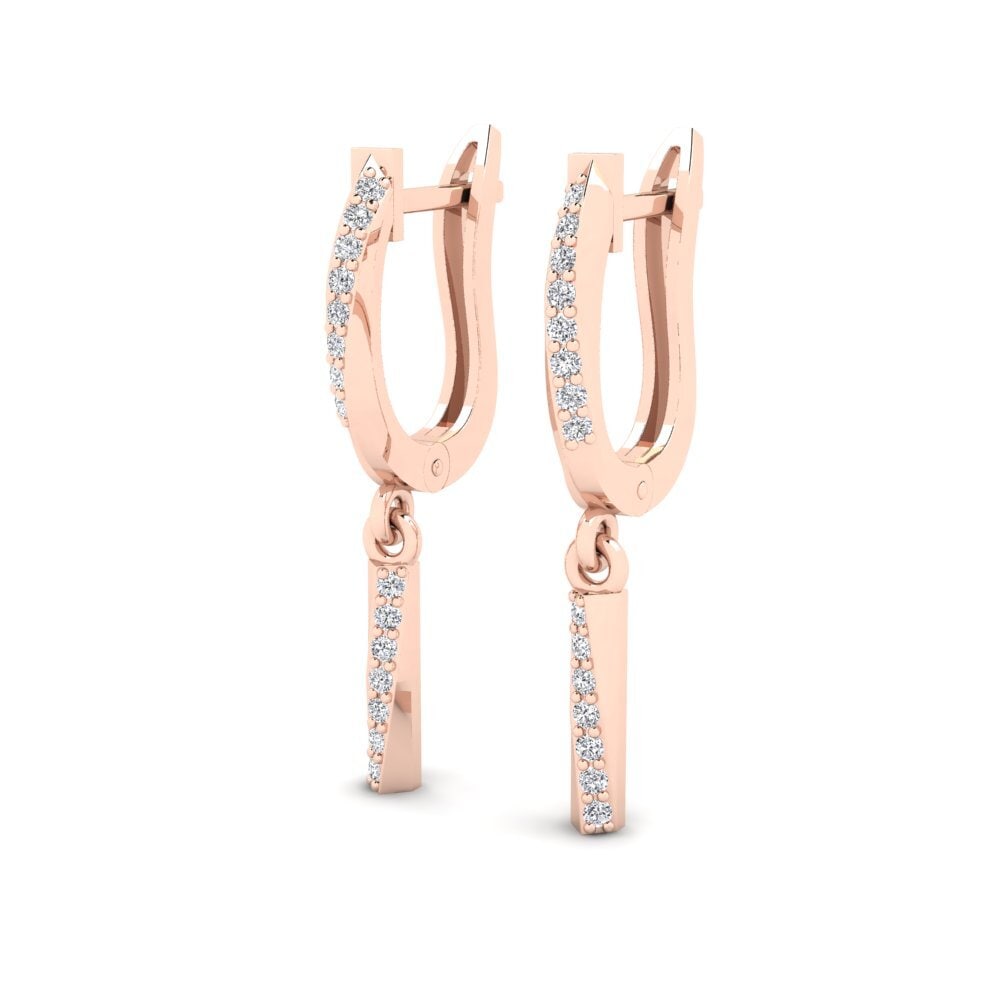 14k Rose Gold Women's Earring Isbedel