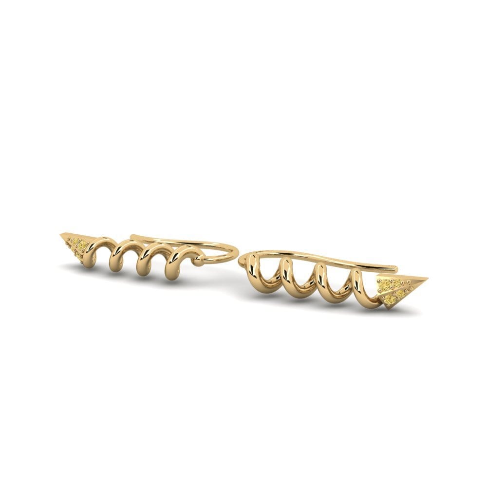 Yellow Diamond Women's Earring Isisen A