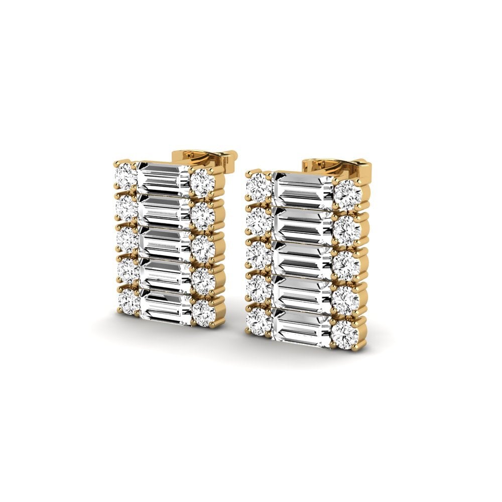 Đá Moissanite Bông tai nữ Isopod