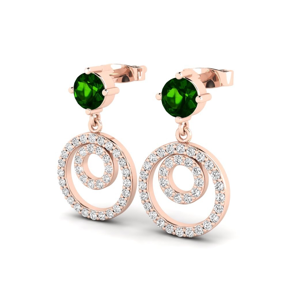 Đá Tourmaline Xanh / Bích tỷ Bông tai nữ Itamar