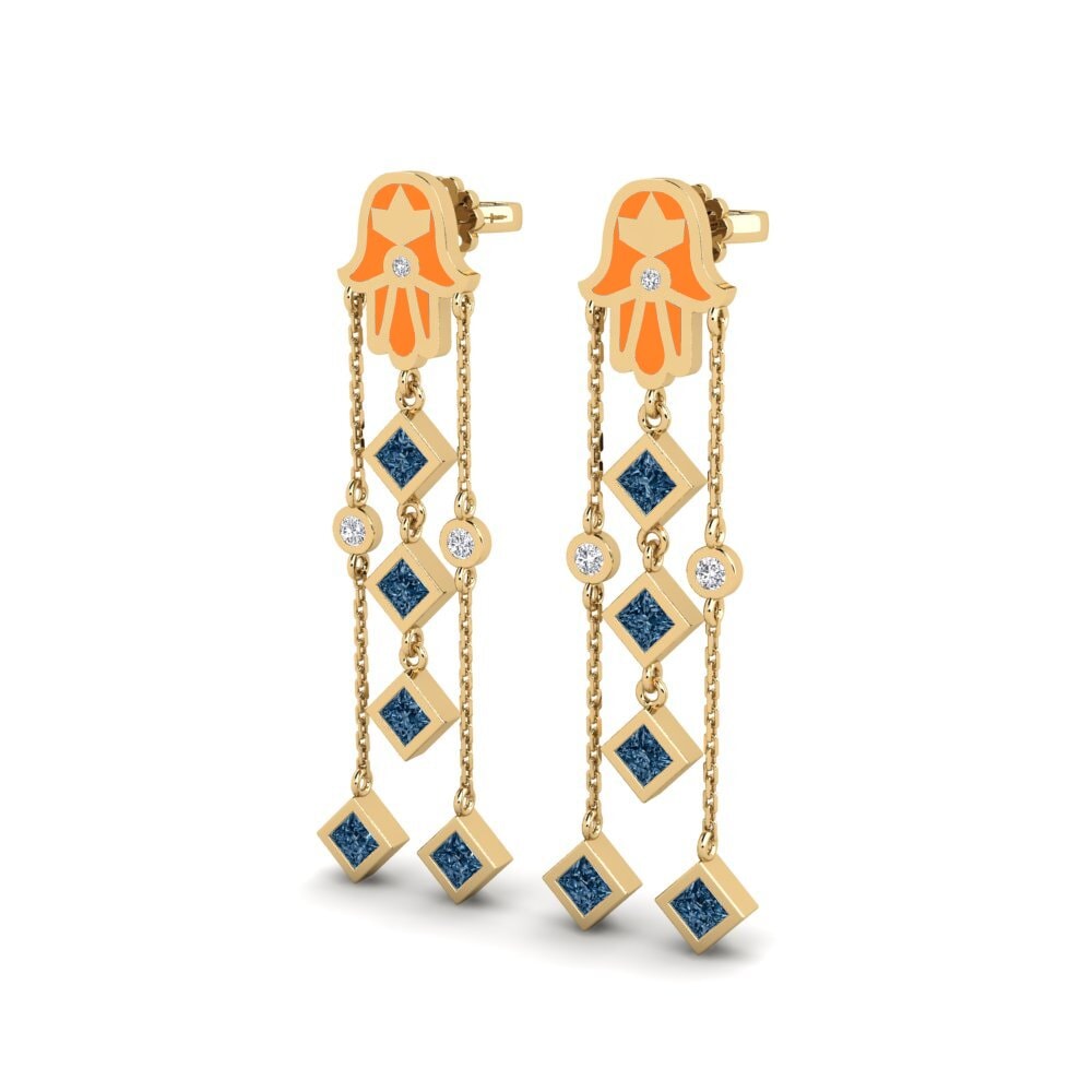 Blauer Diamant Damen ohrring Ithemba