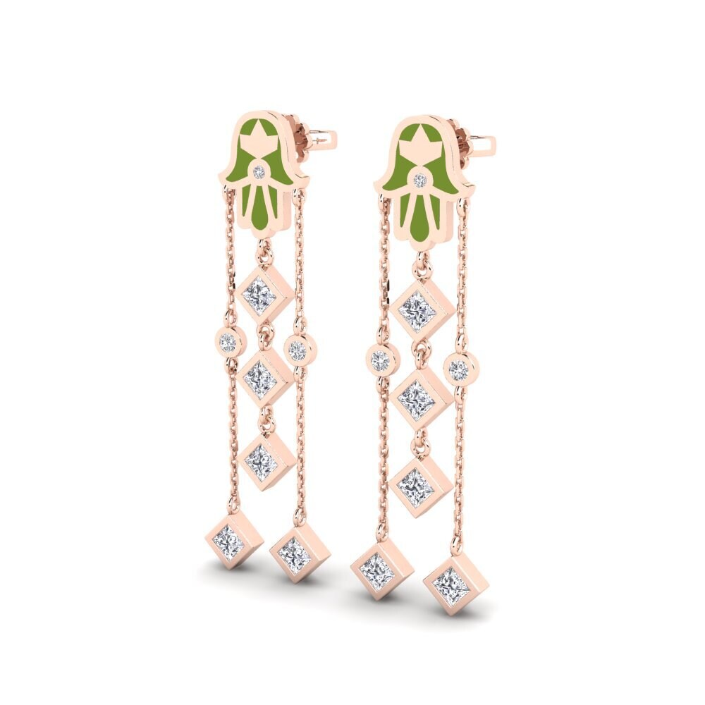 18k Oro Rosa Pendiente de mujer Ithemba