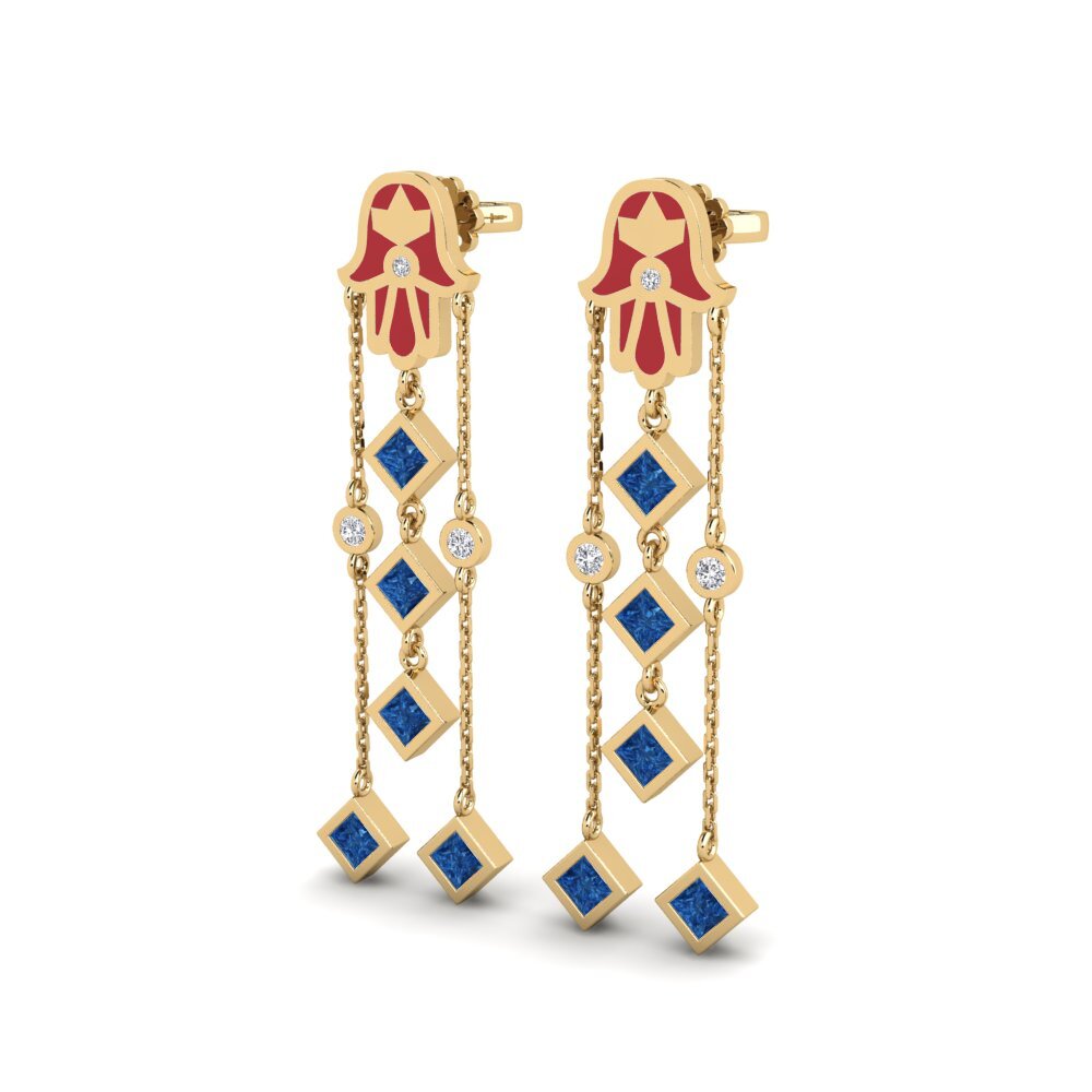Dark Blue Zirconia Women's Earring Ithemba