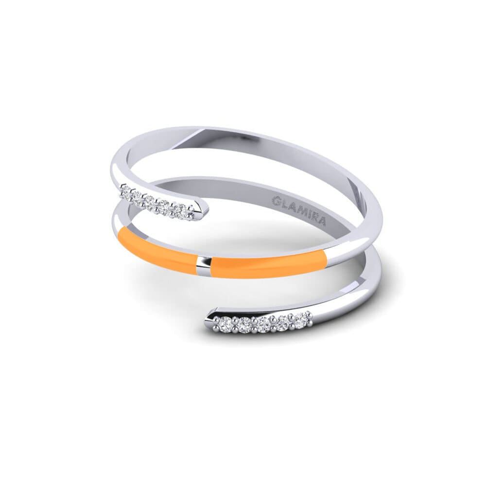 Weiß-Silber Ring Ithoca