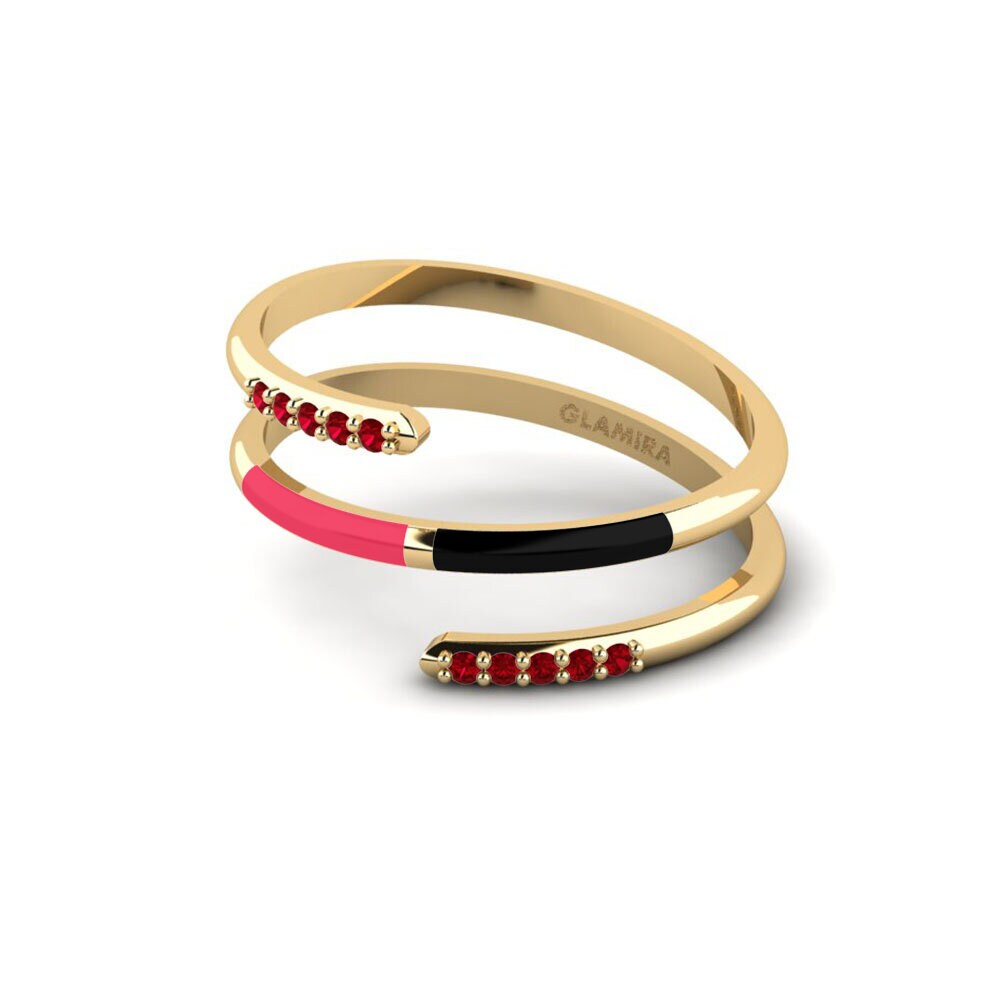 Roter Zirkonia Ring Ithoca