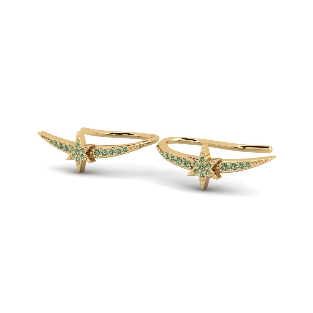 14k Oro Amarillo Pendiente de mujer Itri