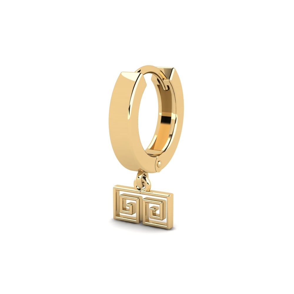 14ct Yellow Gold Men's Earring Ivortion