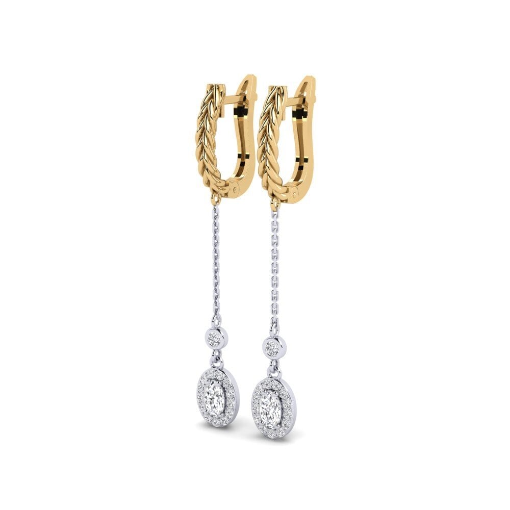 14ct Yellow / White Gold Women's Earring Ixabiso