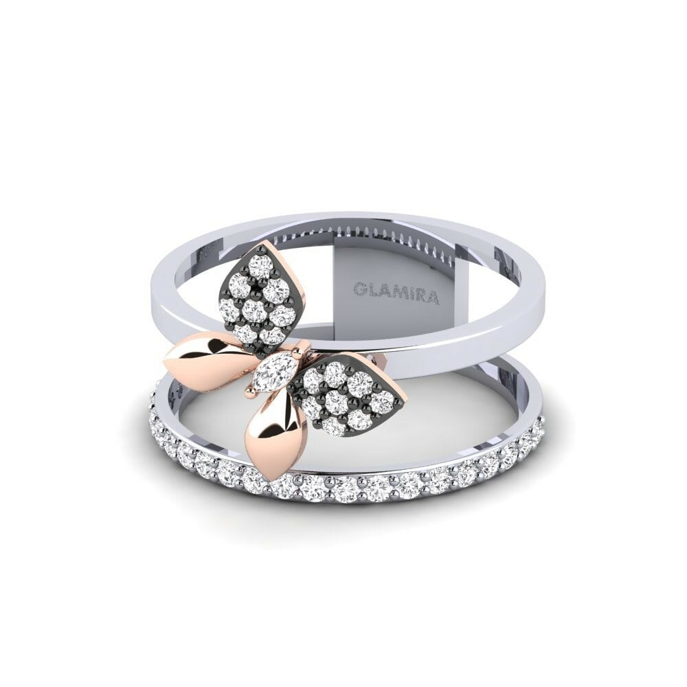 Marquise Saphir Blanc Bague Iycaen