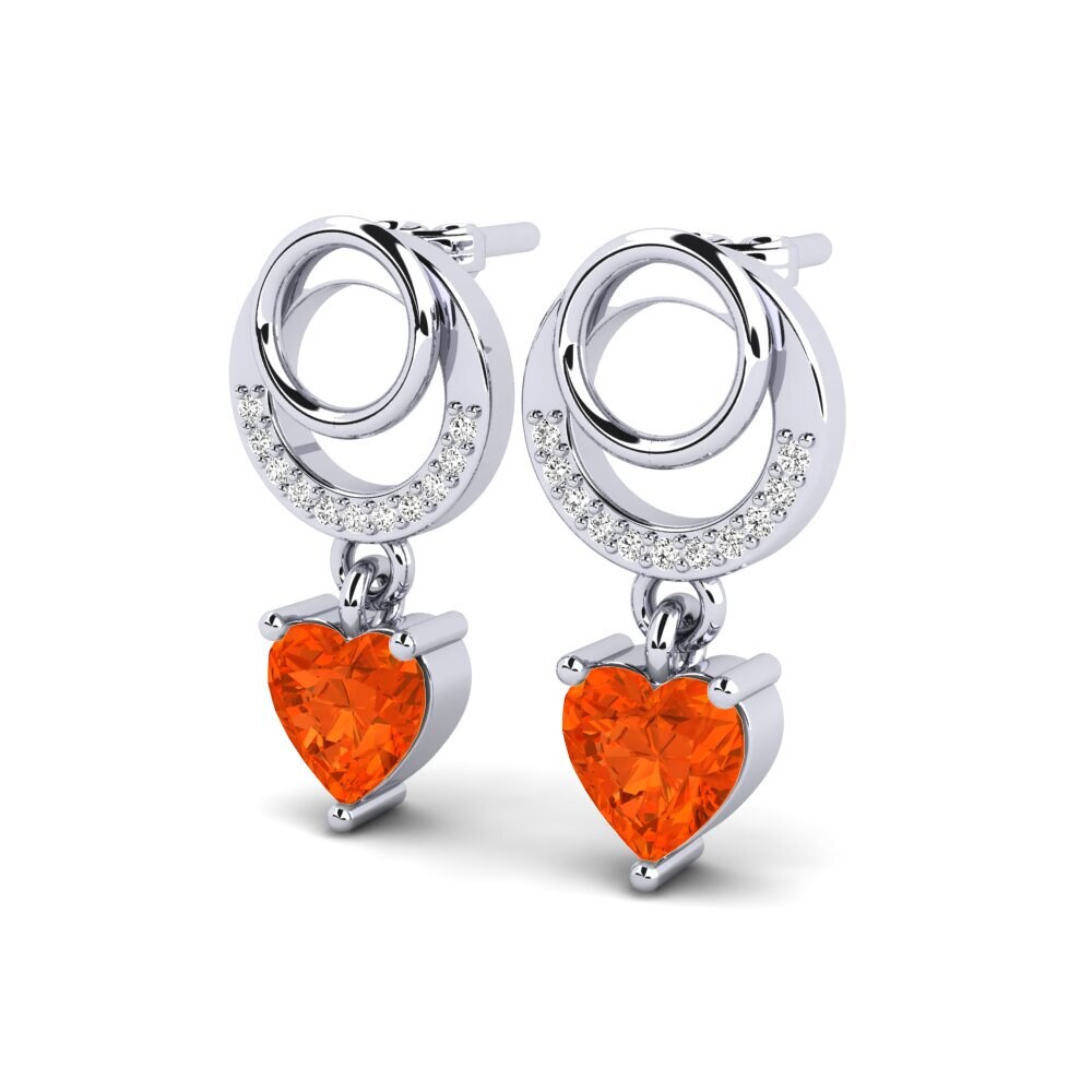 Opale de Feu Boucle d'oreille femme Jabina