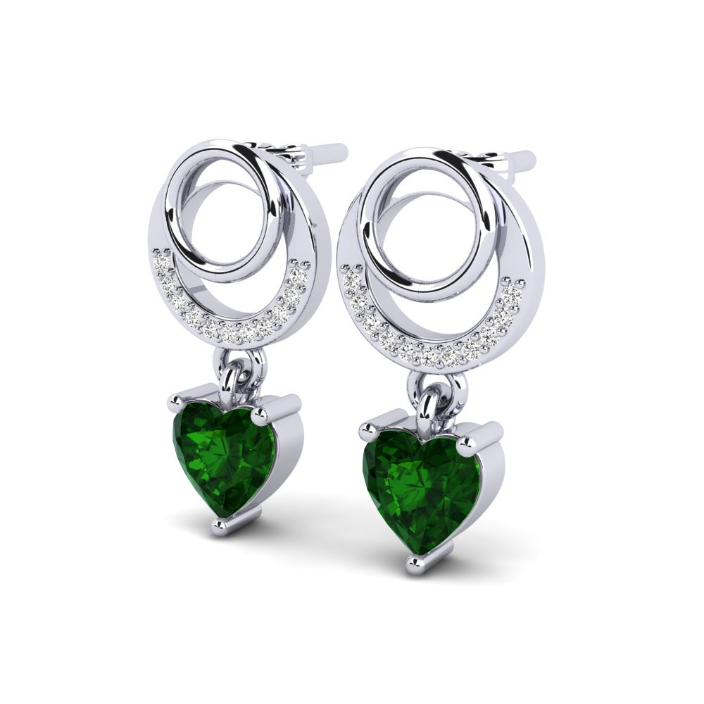 Turmalina verde Pendiente de mujer Jabina