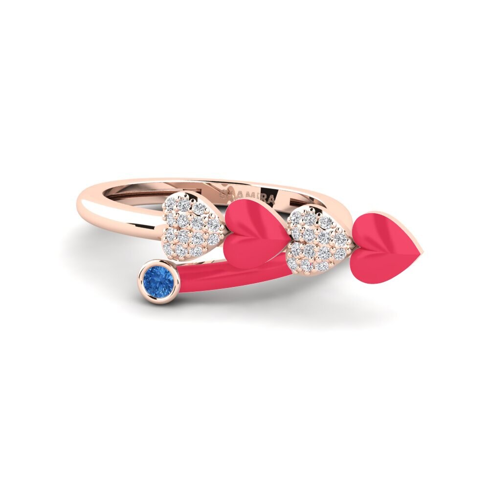 Dunkelblauer Zirkonia Ring Jacaylka