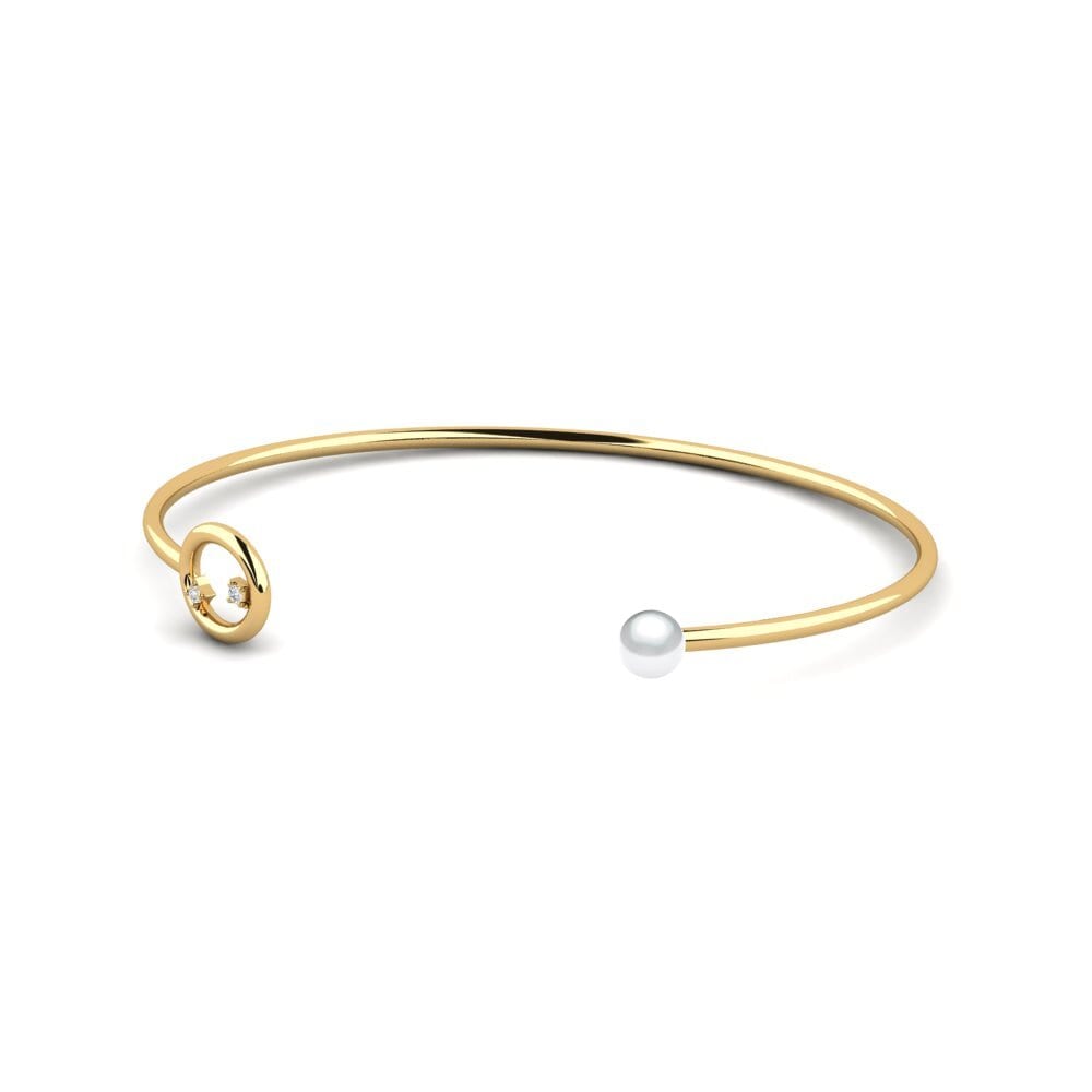 18k Oro Amarillo Diamante cultivado en laboratorio Pulsera de Mujer Jaclyn