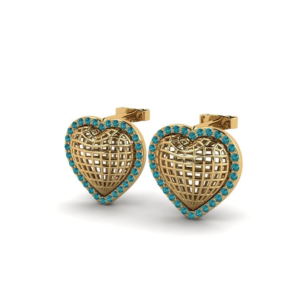 Diamante Azul Pendiente de mujer Jacquelynn